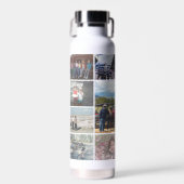13 Foto collage - Een grote foto in het midden Waterfles (Voorkant)