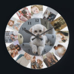 13 Foto-Collage gepersonaliseerd Grote Klok<br><div class="desc">13 Foto Collage Persoonlijke uurklok van de Sjabloon.. voeg eenvoudig uw eigen foto's toe aan deze geweldige wandklok ...  gemakkelijk te personaliseren ...  aanpasbare fotosjabloonklok uit Ricaso - perfecte cadeauideeën</div>
