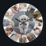 13 Foto-Collage gepersonaliseerd Grote Klok<br><div class="desc">13 Foto Collage Persoonlijke uurklok van de Sjabloon.. voeg eenvoudig uw eigen foto's toe aan deze geweldige wandklok ...  gemakkelijk te personaliseren ...  aanpasbare fotosjabloonklok uit Ricaso - perfecte cadeauideeën</div>
