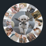 13 Foto-Collage gepersonaliseerd Grote Klok<br><div class="desc">13 Foto Collage Persoonlijke uurklok van de Sjabloon.. voeg eenvoudig uw eigen foto's toe aan deze geweldige wandklok ...  gemakkelijk te personaliseren ...  aanpasbare fotosjabloonklok uit Ricaso - perfecte cadeauideeën</div>