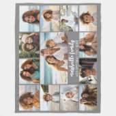 13 foto collage met tekst in het midden fleece deken (Voorkant)