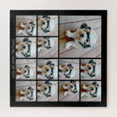 13 Foto Collage Modern Square Layout Black Legpuzzel (Horizontaal)
