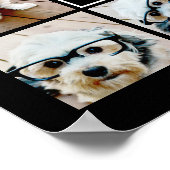 13 Foto Collage Monogram zwart - Kan kleur bewerke Poster (Hoek)
