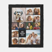 13 Foto Collage Raster - Aangepaste Tekst Kan Bewe Fleece Deken (Voorkant)