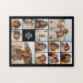 13 Foto Collage Raster - Aangepaste Tekst Minimaal Legpuzzel (Horizontaal)