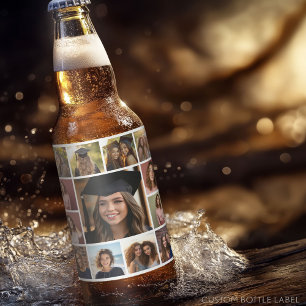 13 Foto Instagram Collage met Groene Achtergrond Bier Etiket