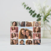 13 Foto Instagram Collage met Witte Achtergrond Briefkaart (Staand voorkant)