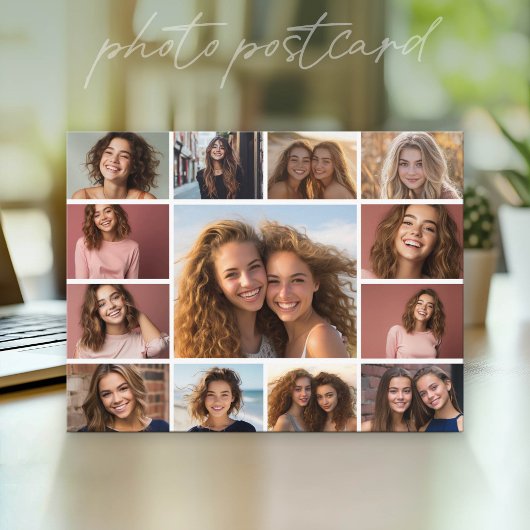 13 Foto Instagram Collage met Witte Achtergrond Briefkaart