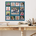 13 Fotocollage Familienaam Creëer Uw Eigen Imitatie Canvas Print<br><div class="desc">Creëer uw eigen foto collage faux gewikkeld canvas print met 13 van uw favoriete afbeeldingen op een witte achtergrond.Personaliseer met familienaam en gevestigde datum.</div>