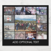 13 Fotocollage met één grote foto in het midden Bier Etiket (Enkel label)