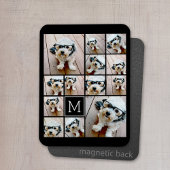 13 Fotocollage Monogram zwart - Kan Kleur Bewerken Magneet