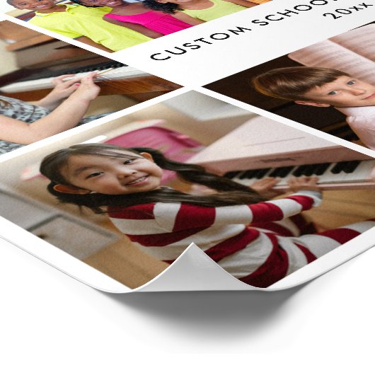 13 Fotocollage Muziekleraar Gepersonaliseerd cadea Poster (Hoek)