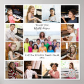 13 Fotocollage Muziekleraar Gepersonaliseerd cadea Poster (Voorkant)