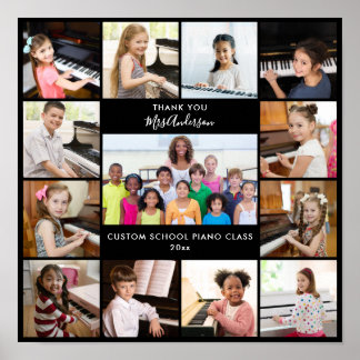 13 Fotocollage Muziekleraar Gepersonaliseerd cadea Poster