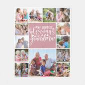 13 Fotocollage Oma Grootste Zegeningen Fleece Deken (Voorkant)