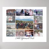 13 Fotocollage Optionele tekst -- Wit Poster (Voorkant)