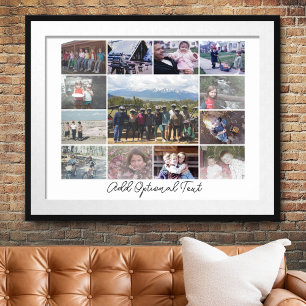 13 Fotocollage Optionele tekst -- Wit Poster