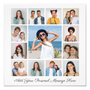 13 Fotocollage Voeg een groetfoto-uitbreiding toe Foto Afdruk