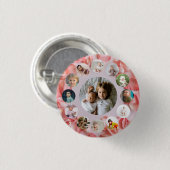13 Foto's collage Persoonlijke naam rosy Ronde Button 3,2 Cm (Voorkant /achterkant)