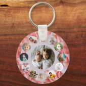 13 Foto's collage Persoonlijke naam rosy Sleutelhanger (Voorkant)