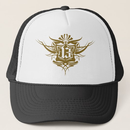 13 Gotisch Tattoo goud Trucker Pet (Voorkant)