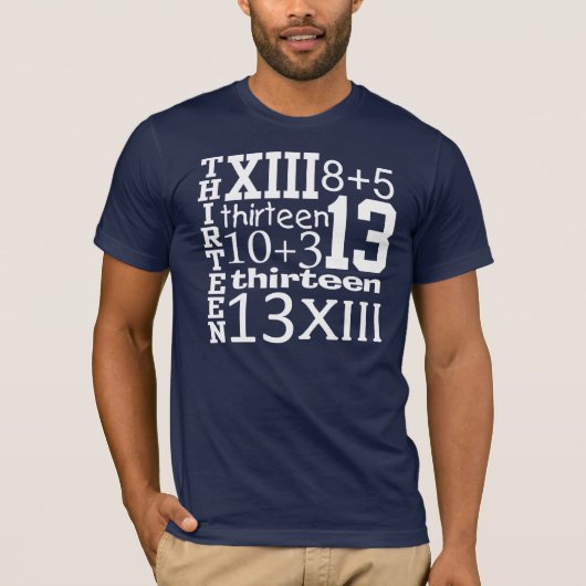 13 GRAFIEK 13e T-SHIRT op de geboorte (Voorkant)