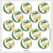 13 green gold team colors volleyball players sticker (Vel)