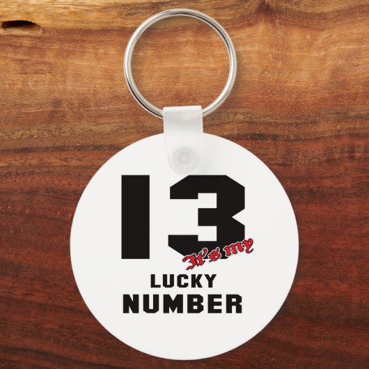 13 Het is mijn geluksgetal Sleutelhanger (Voorkant)