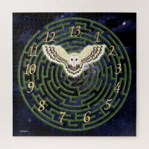 13-Hour Maze and Owl Fantasy Art Legpuzzel