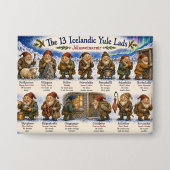 13 IJslandse Kerstmannen Kerst reykjavik Button (Voorkant)