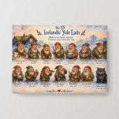 13 IJslandse Yule Lads Kerstmis in IJsland Button (Voorkant)
