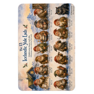 13 IJslandse Yule Lads Kerstmis in IJsland Magneet