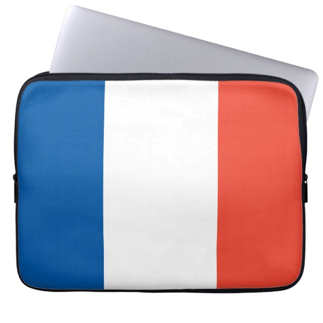 13-inch Laptoptasche Frankreich Fahne Laptop Sleeve (Voorkant)