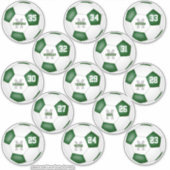 13 individueel gepersonaliseerde groene witte voet sticker (Voorkant)