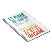 13 jaar 156 maanden Geweldige 13e verjaardag Notitieboek (Rechterzijde)