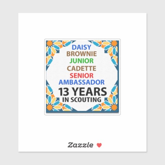 13 jaar bij couting Sticker (Vel)