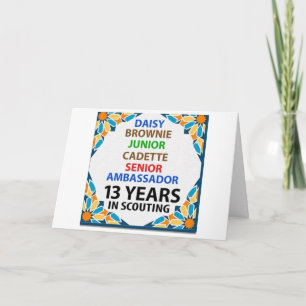 13 jaar bij het maken van een felicitatiekaart kaart