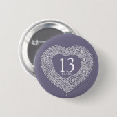13 jaar durende bruiloft ronde button 5,7 cm (Voorkant /achterkant)