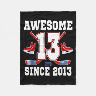 13 Jaar Geweldig Sinds 2013 Hockey Thema Verjaarda Fleece Deken