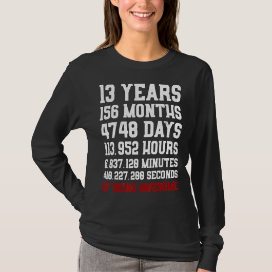 13 jaar Geweldige 13e verjaardag T-shirt (Voorkant)