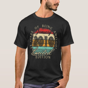 13 jaar Geweldige januari 2010 T-shirt