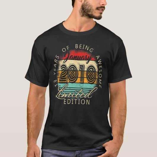 13 jaar Geweldige januari 2010 T-shirt (Voorkant)