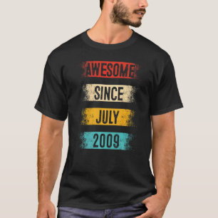 13 jaar Geweldige sinds juli 2009 13e verjaardag T-shirt