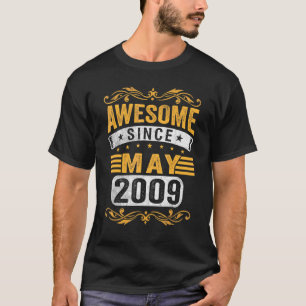 13 jaar Geweldige sinds mei 2009 13e verjaardag T-shirt