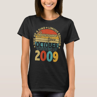 13 jaar Geweldige sinds oktober 2009 13e geboorte T-shirt