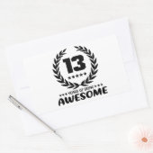 13 jaar Geweldige zijn Rechthoekige Sticker (Envelop)