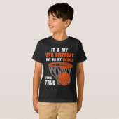 13 jaar Happy 13th Birthday Basketball 13th Bi T-shirt (Voorkant volledig)