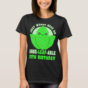 13 jaar Happy 13th Birthday Cute Plant 13th Bi T-shirt