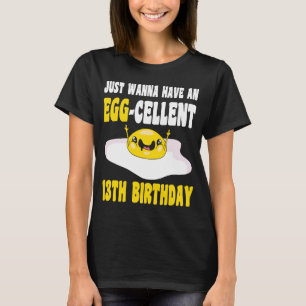 13 jaar Happy 13th Birthday Egg Cellent 13th B T-shirt