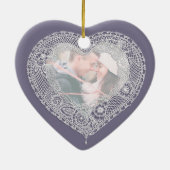 13 jaar hartfoto ter gelegenheid van de verjaardag keramisch ornament (Achterkant)